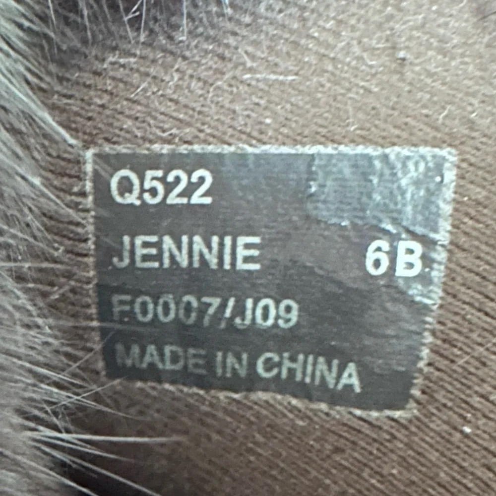 COACH Jennie Signature Quilted Monogram Print Winter Boot Rabbit Fur Trim Size 6